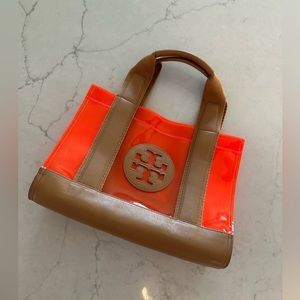 Tory Burch neon orange hand bag